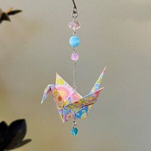 Origami Crane Ornament #1607 - Medium